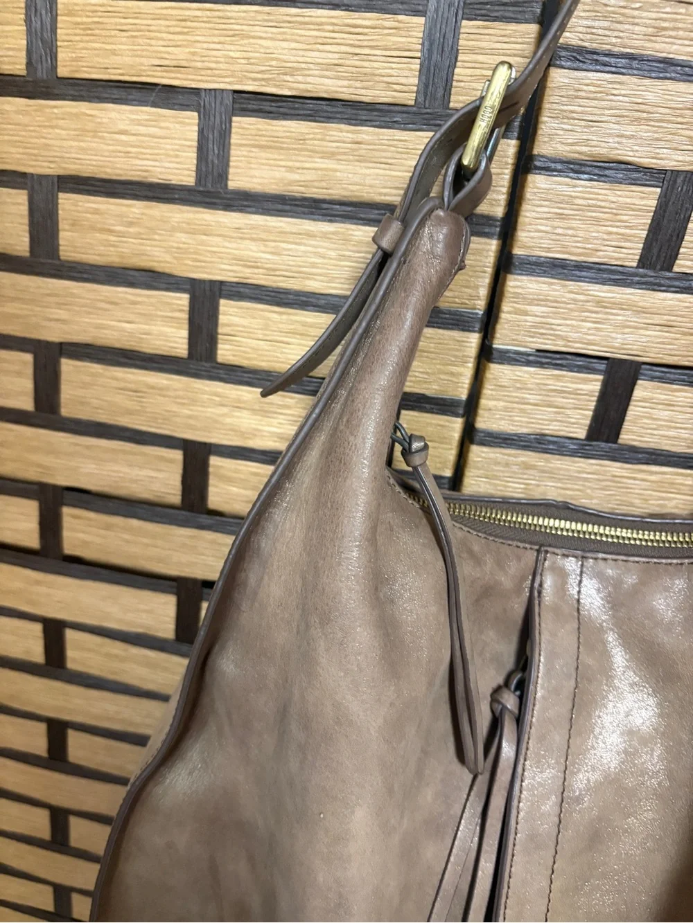 HOBO brand brown shoulder bag and wallet